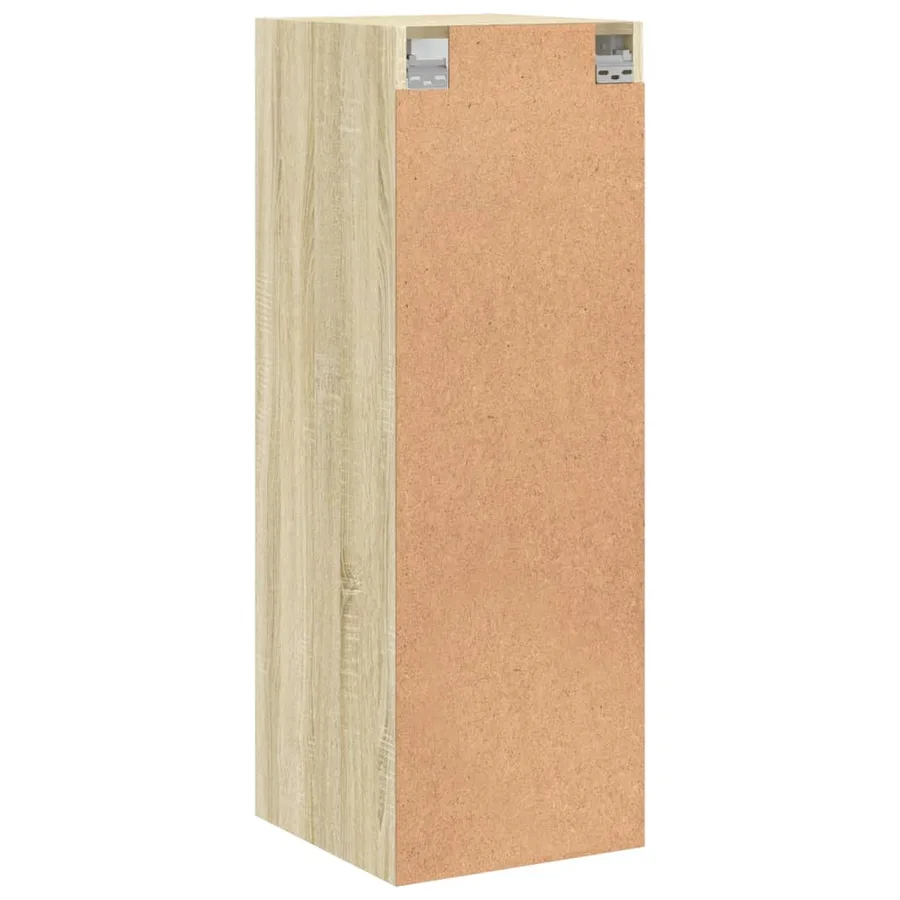 Armoire murale avec portes en verre chêne sonoma 35x37x100 cm - 8