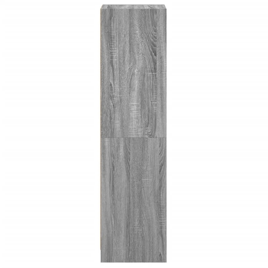Buffet avec portes en verre sonoma gris 35x37x142 cm - 7