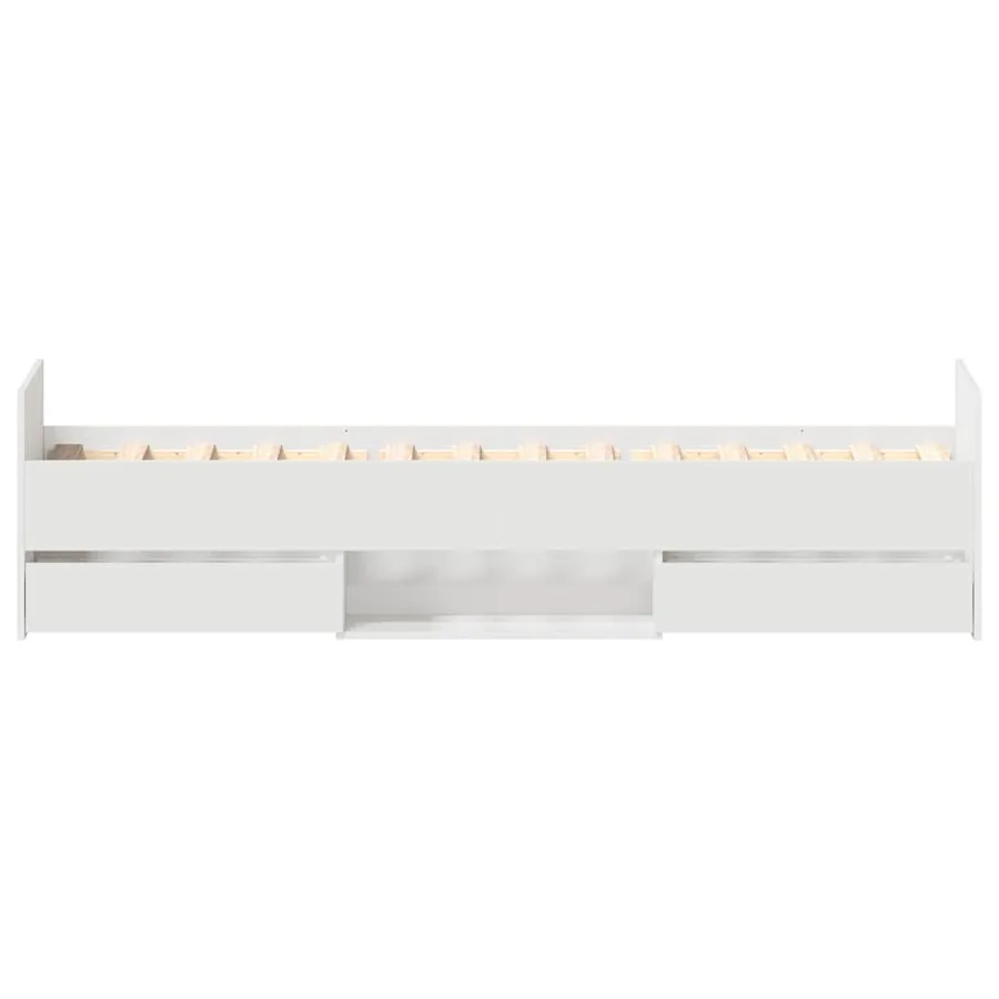 Cadre de lit sans matelas blanc 90x190 cm - 7