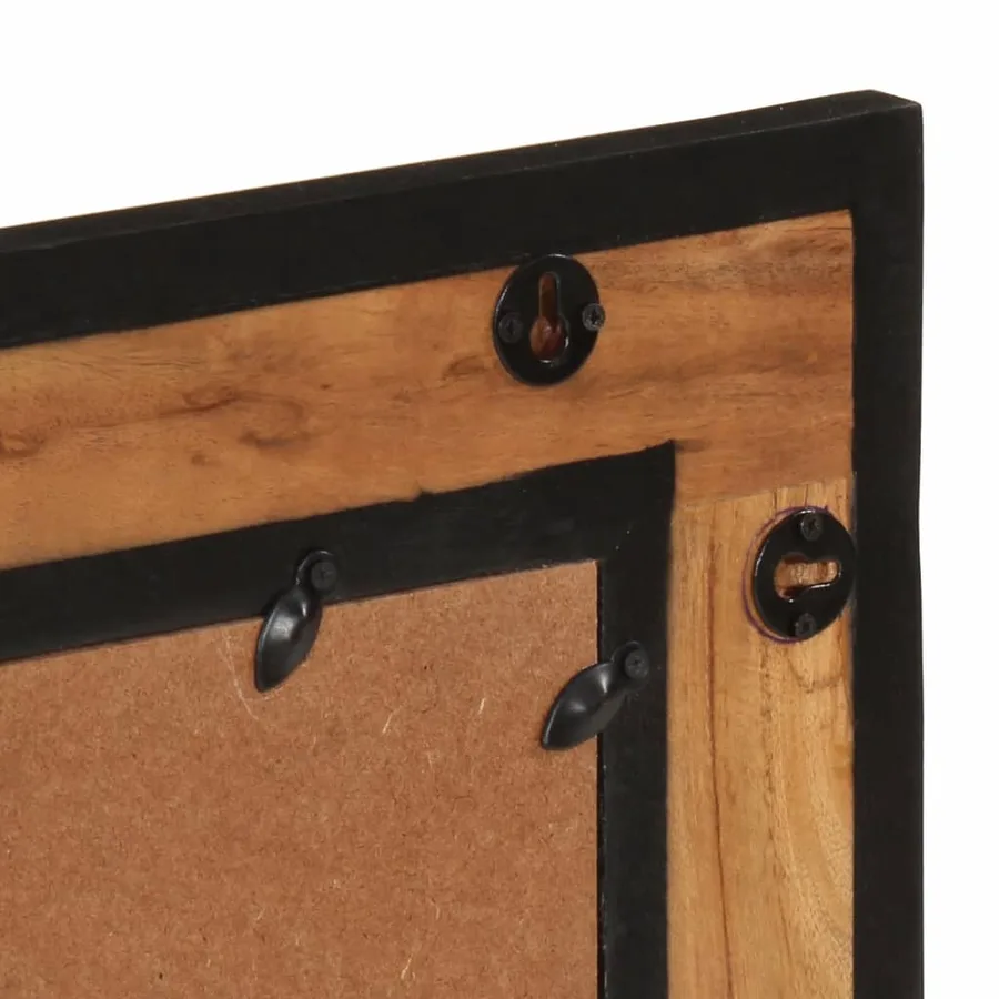 Ensemble de meubles salle de bain 2 pcs fer et bois d'acacia - 8