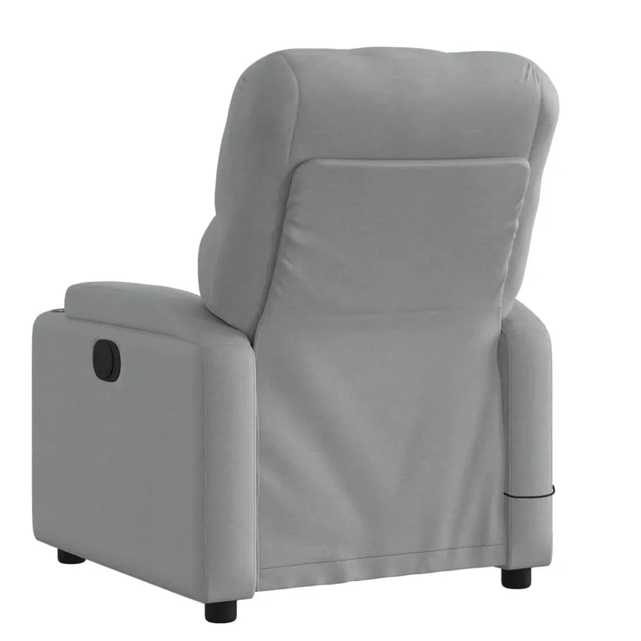 Fauteuil de massage inclinable gris clair tissu - 4