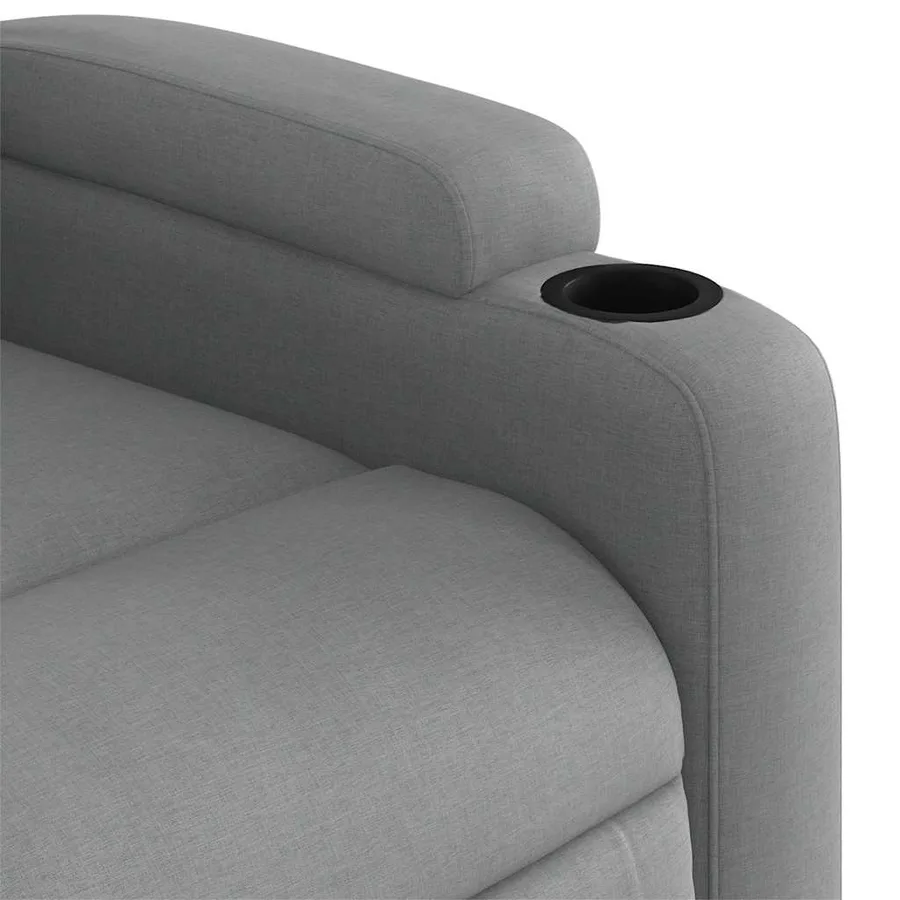 Fauteuil de massage inclinable Gris clair Tissu - 10