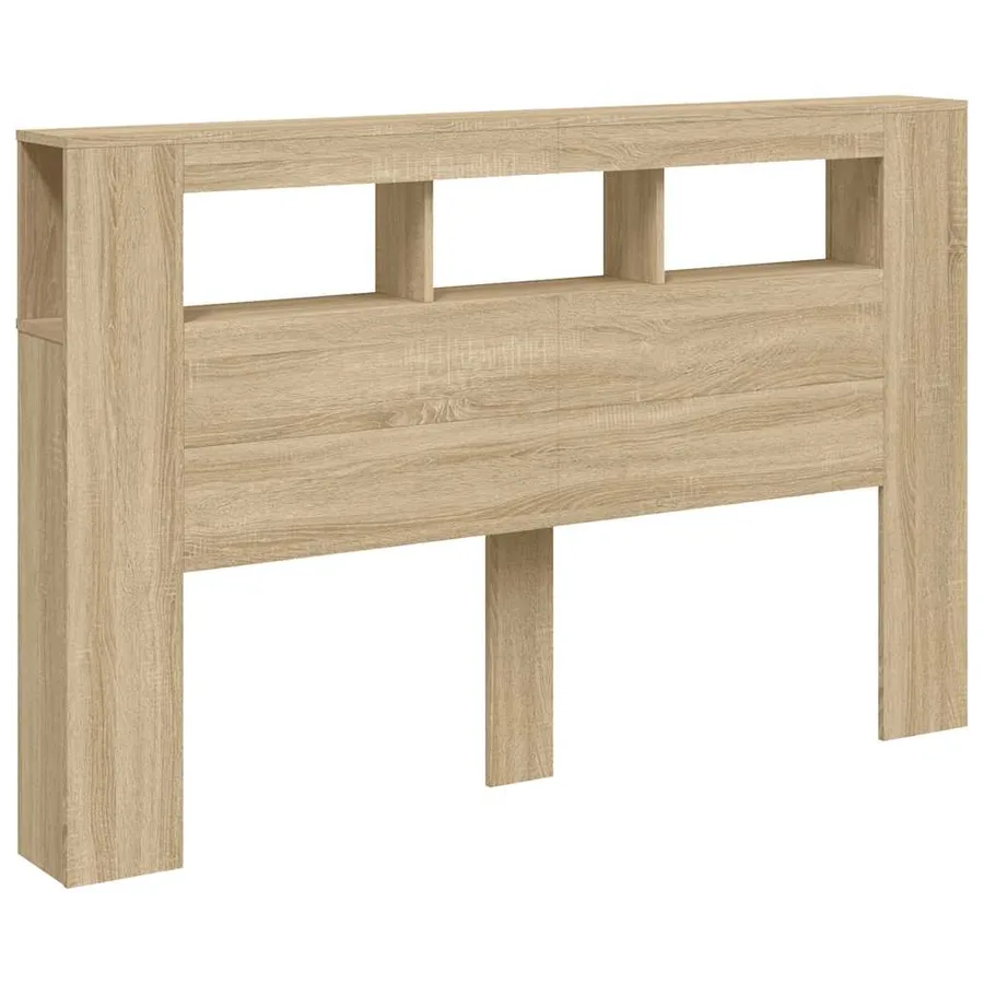 Tête de lit à LED chêne sonoma 160x18,5x103,5cm bois ingénierie - 4