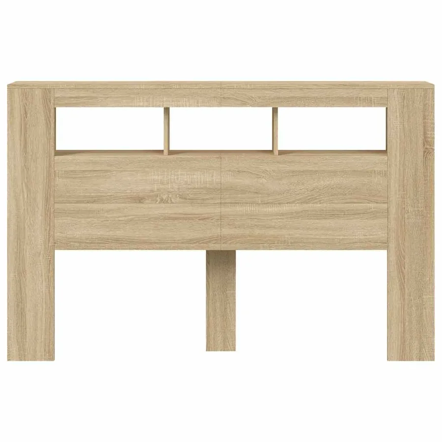 Tête de lit à LED chêne sonoma 160x18,5x103,5cm bois ingénierie - 5