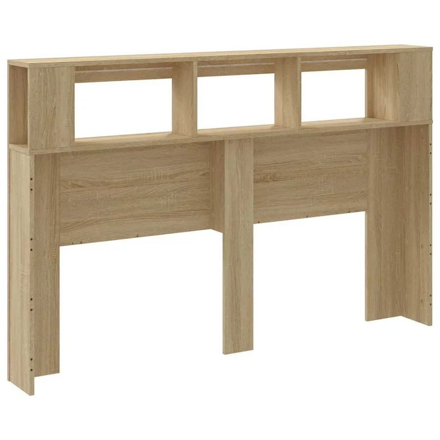 Tête de lit à LED chêne sonoma 160x18,5x103,5cm bois ingénierie - 6