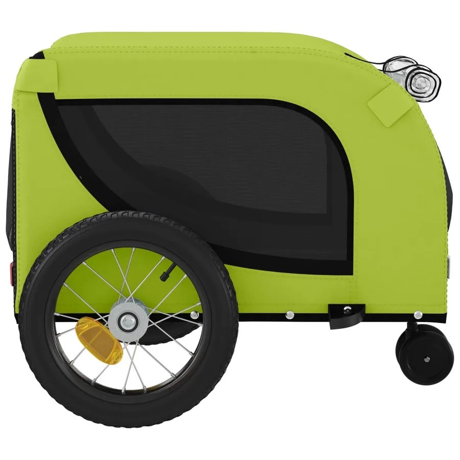 Remorque de vélo pour animaux de compagnie vert et noir - 6