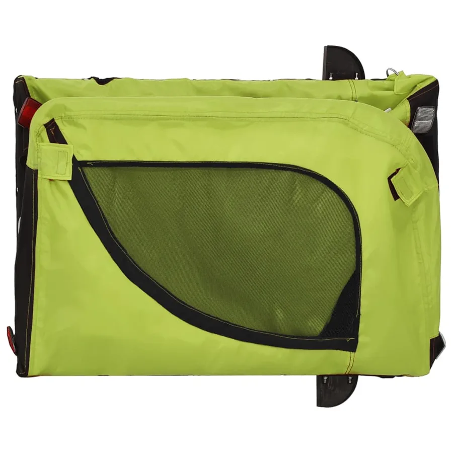 Remorque de vélo pour animaux de compagnie vert et noir - 8