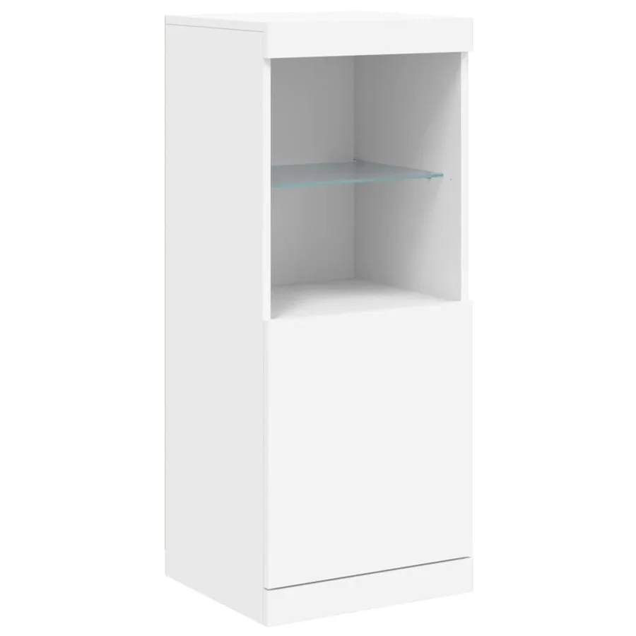 Buffet avec lumières LED blanc 41x37x100 cm - 5