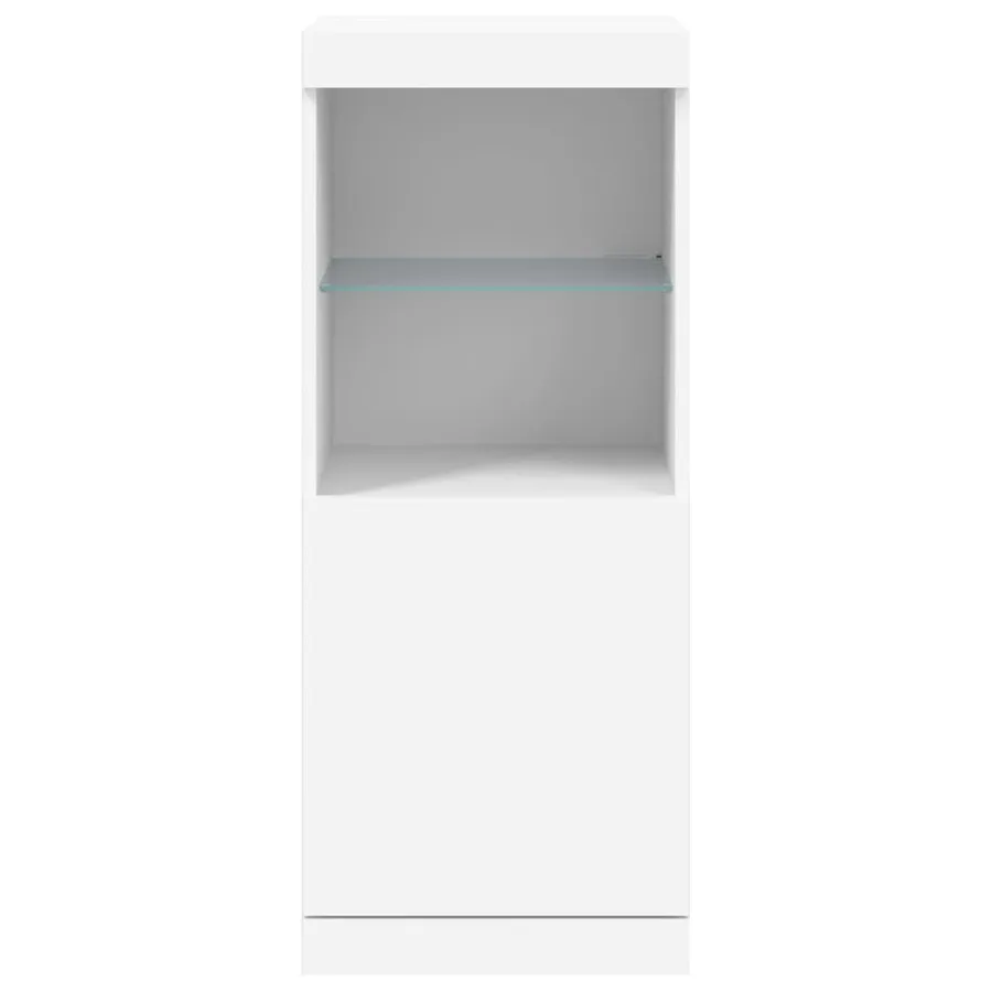 Buffet avec lumières LED blanc 41x37x100 cm - 6