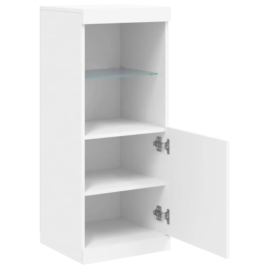 Buffet avec lumières LED blanc 41x37x100 cm - 7