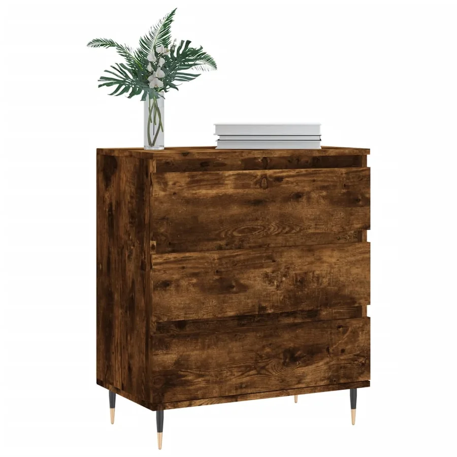 Buffet Chêne fumé 60x35x70 cm Bois d'ingénierie - 3