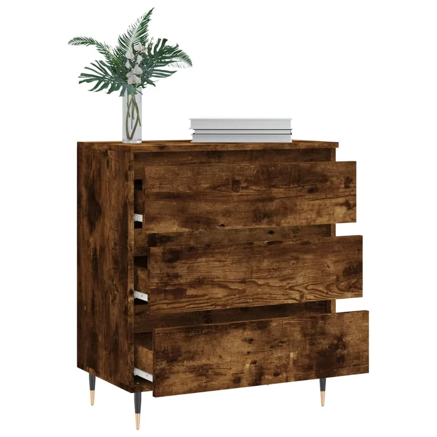 Buffet Chêne fumé 60x35x70 cm Bois d'ingénierie - 4