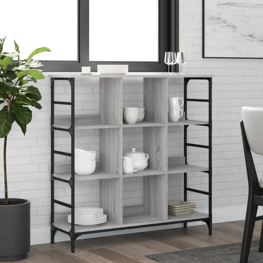 Buffet sonoma gris 102x32x103,5 cm bois d'ingénierie