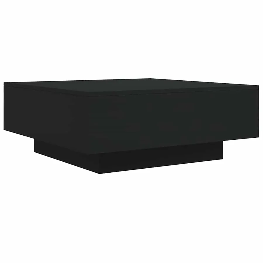 Table basse noir 80x80x31 cm bois d'ingénierie - 7
