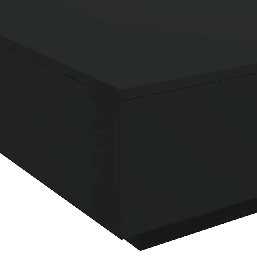 Table basse noir 80x80x31 cm bois d'ingénierie - 8