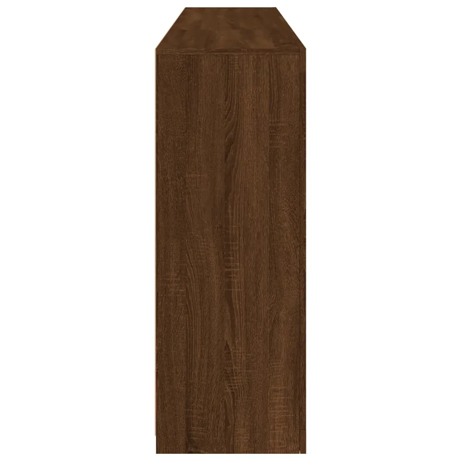 Buffet avec lumières LED chêne marron 181,5x37x100 cm - 7