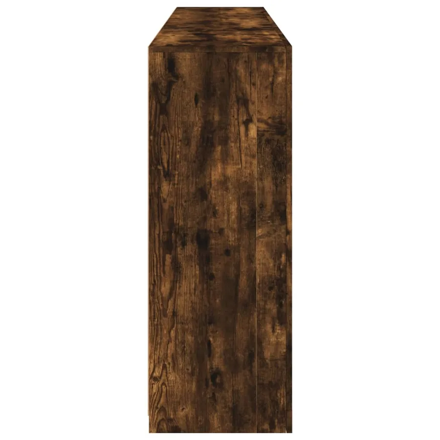 Buffet avec lumières LED chêne fumé 181,5x37x100 cm - 7