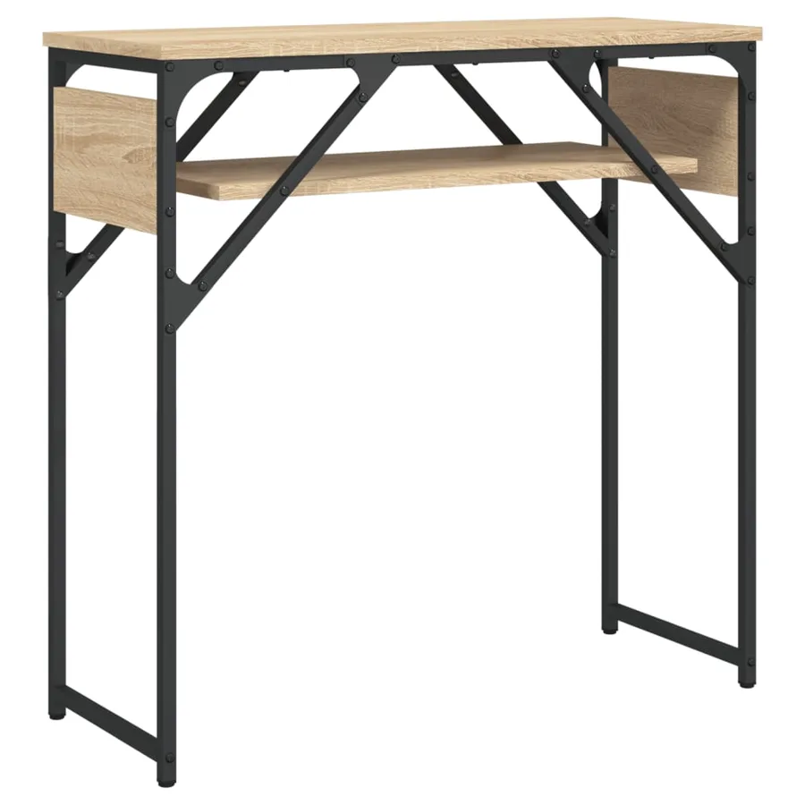 Table console avec étagère chêne sonoma 75x30x75 cm - 2