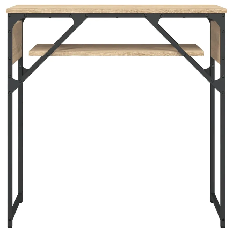 Table console avec étagère chêne sonoma 75x30x75 cm - 4