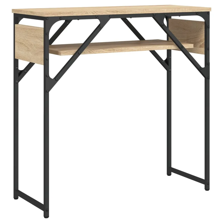 Table console avec étagère chêne sonoma 75x30x75 cm - 6