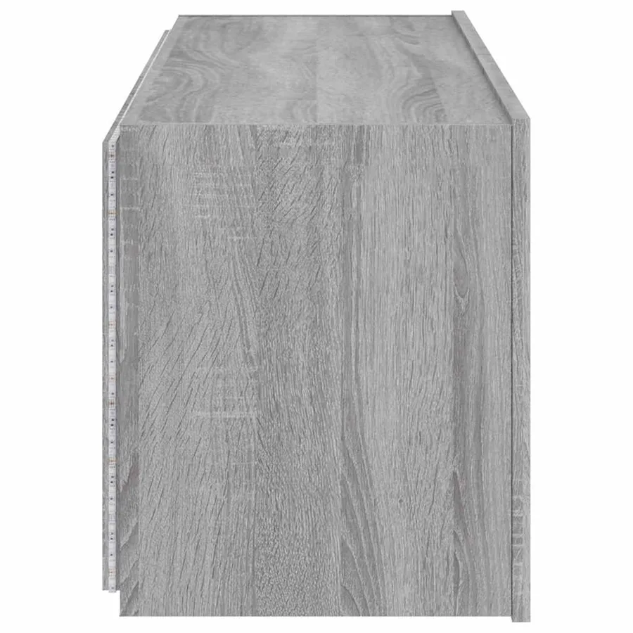 Meubles TV muraux et lumières LED 2pcs sonoma gris 60x35x41 cm - 10