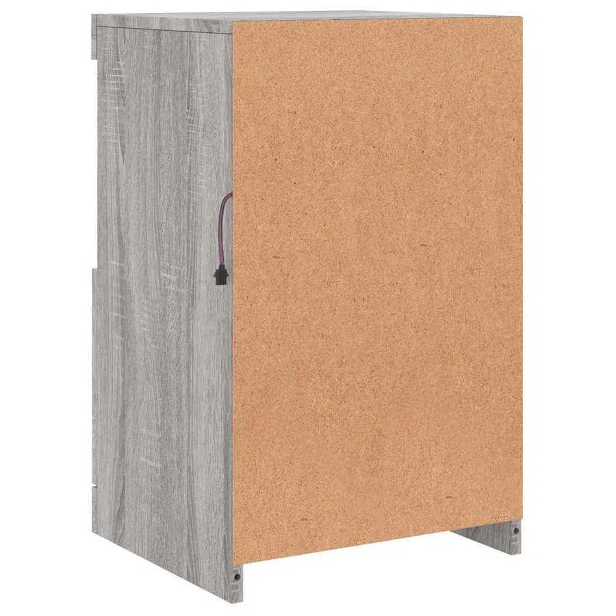 Buffet avec lumières LED sonoma gris 41x37x67 cm - 9