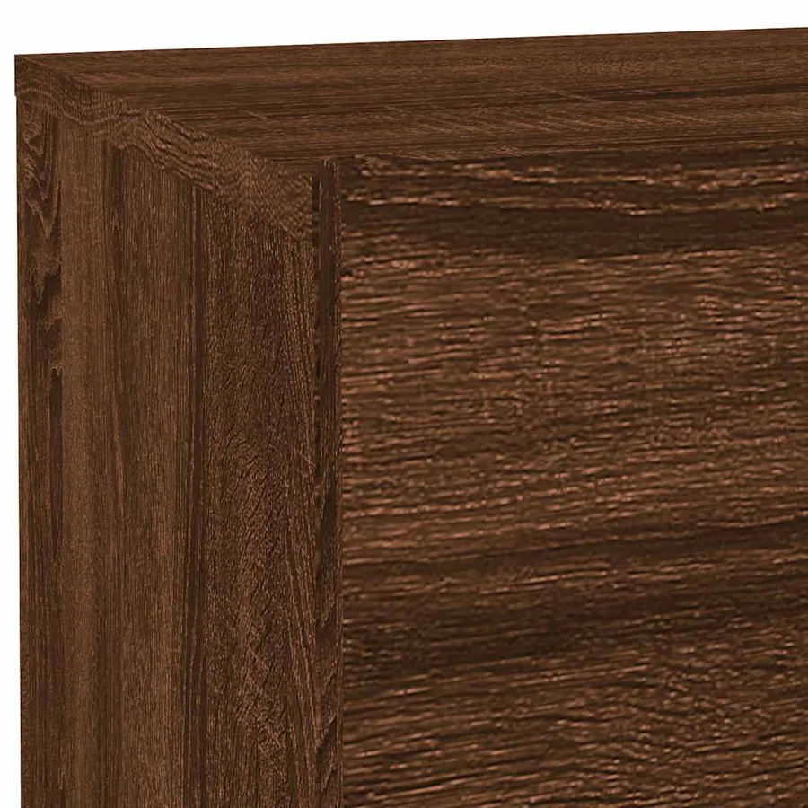Table de chevet avec lumières LED chêne marron 70x36x40,5 cm - 10