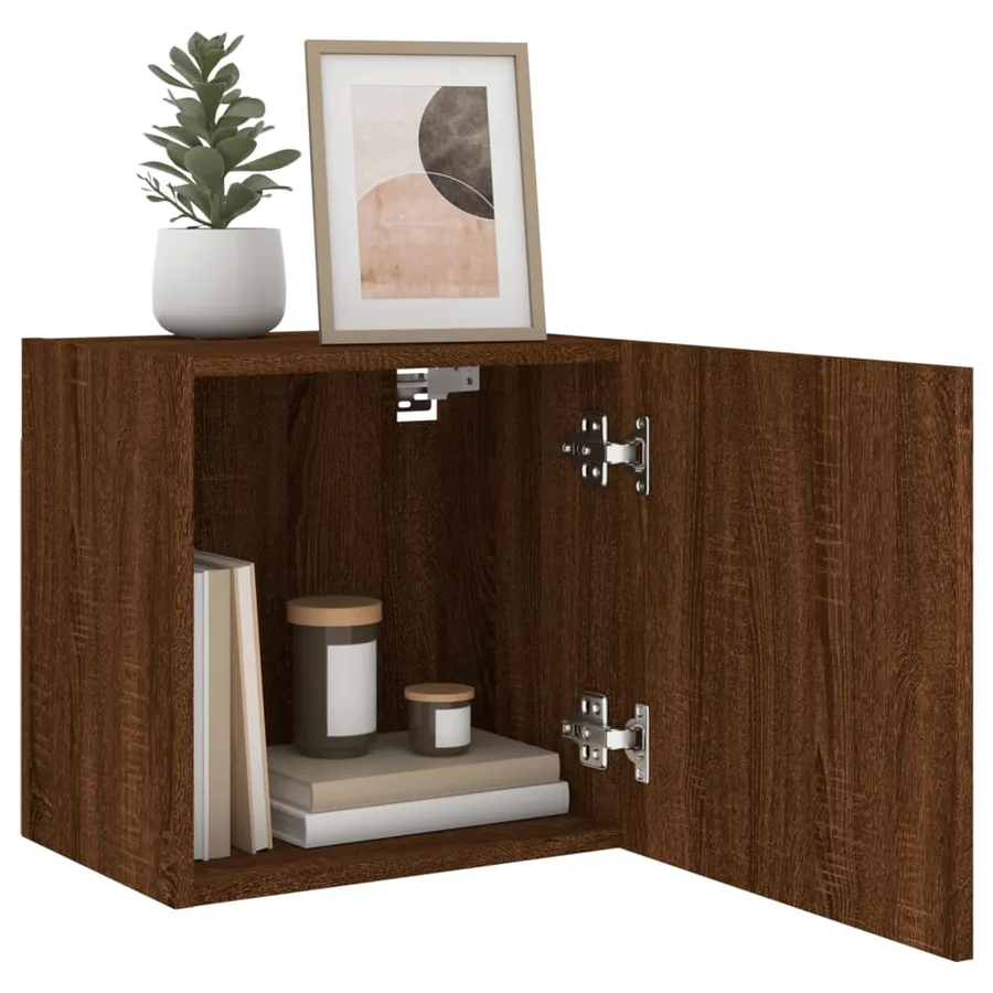 Meubles TV muraux 2 pcs chêne marron 40,5x30x40 cm - 5