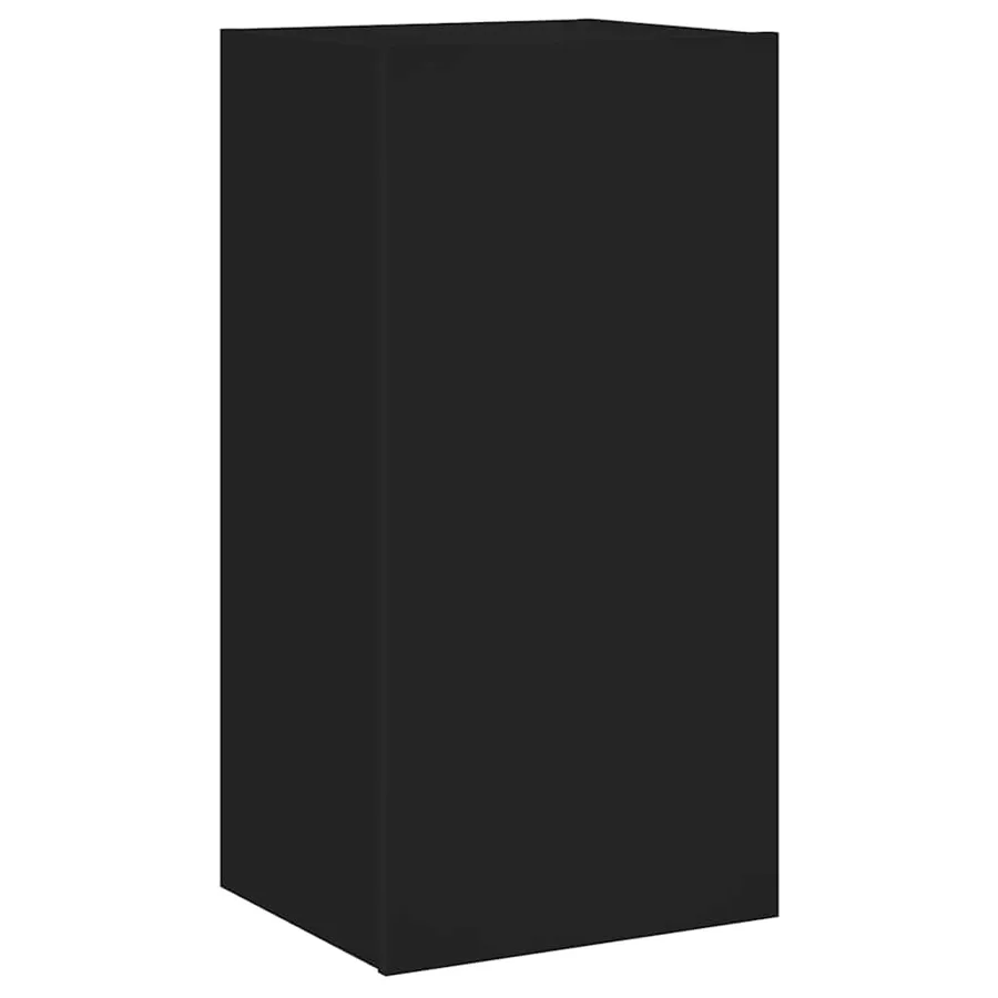 Meuble TV mural avec lumières LED noir 40,5x35x80 cm - 6