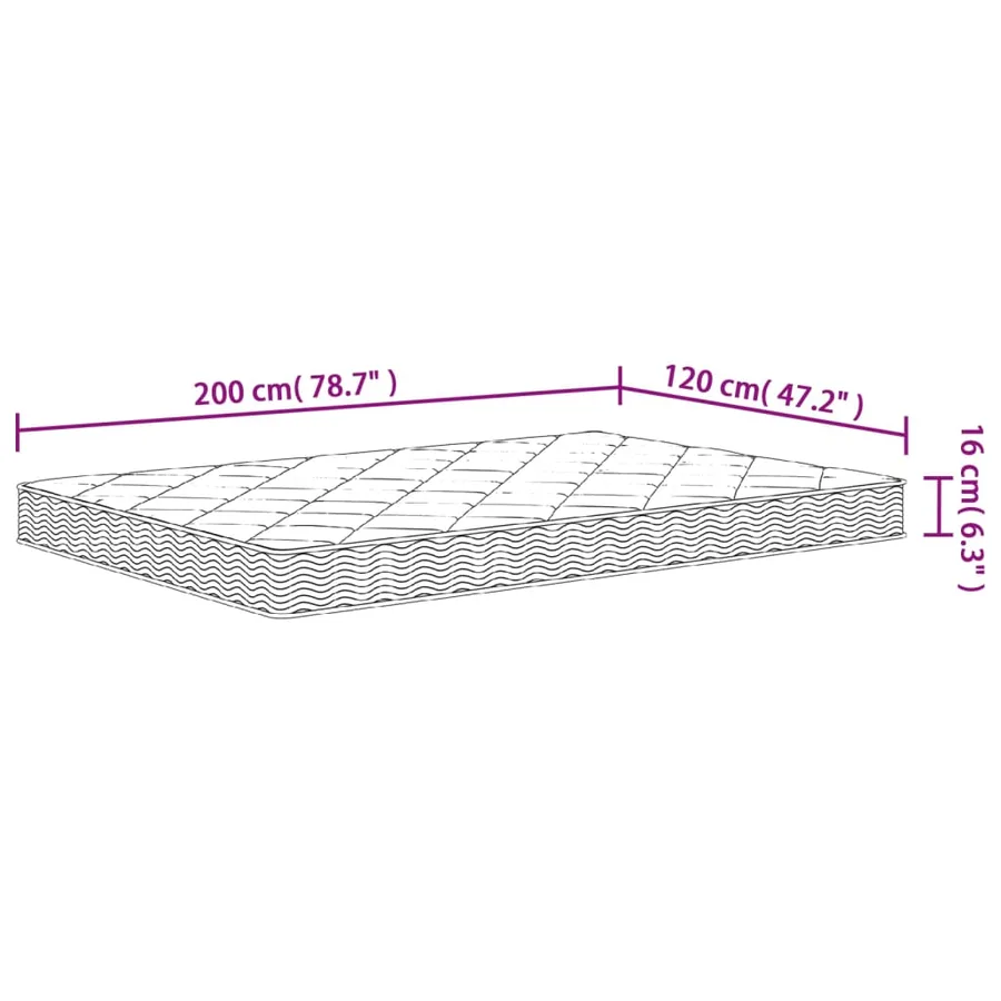 Matelas en mousse moyennement doux 120x200 cm - 9