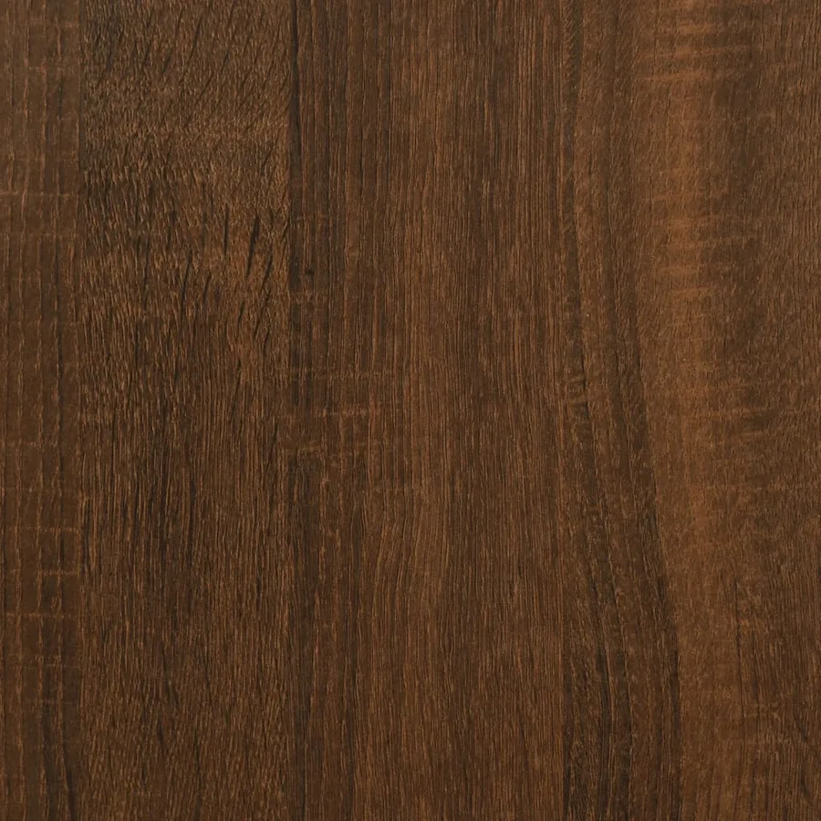 Table console avec étagères chêne marron 100x35x75 cm - 8