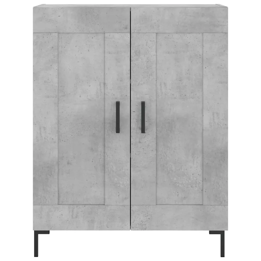 Buffet gris béton 69,5x34x90 cm bois d'ingénierie - 5