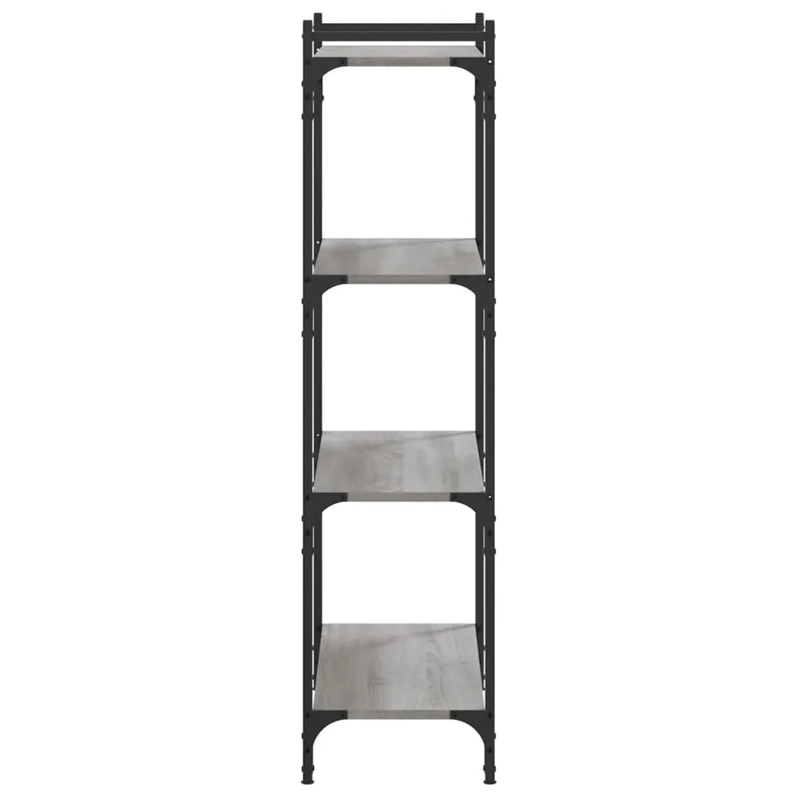 Bibliothèque à 4 niveaux sonoma gris 80x30x120 cm - 5
