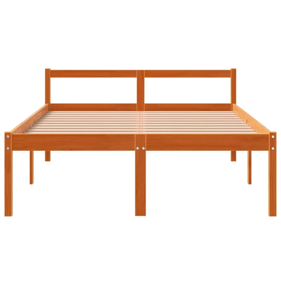 Lit pour personne âgée sans matelas 135x190 cm bois pin massif - 4