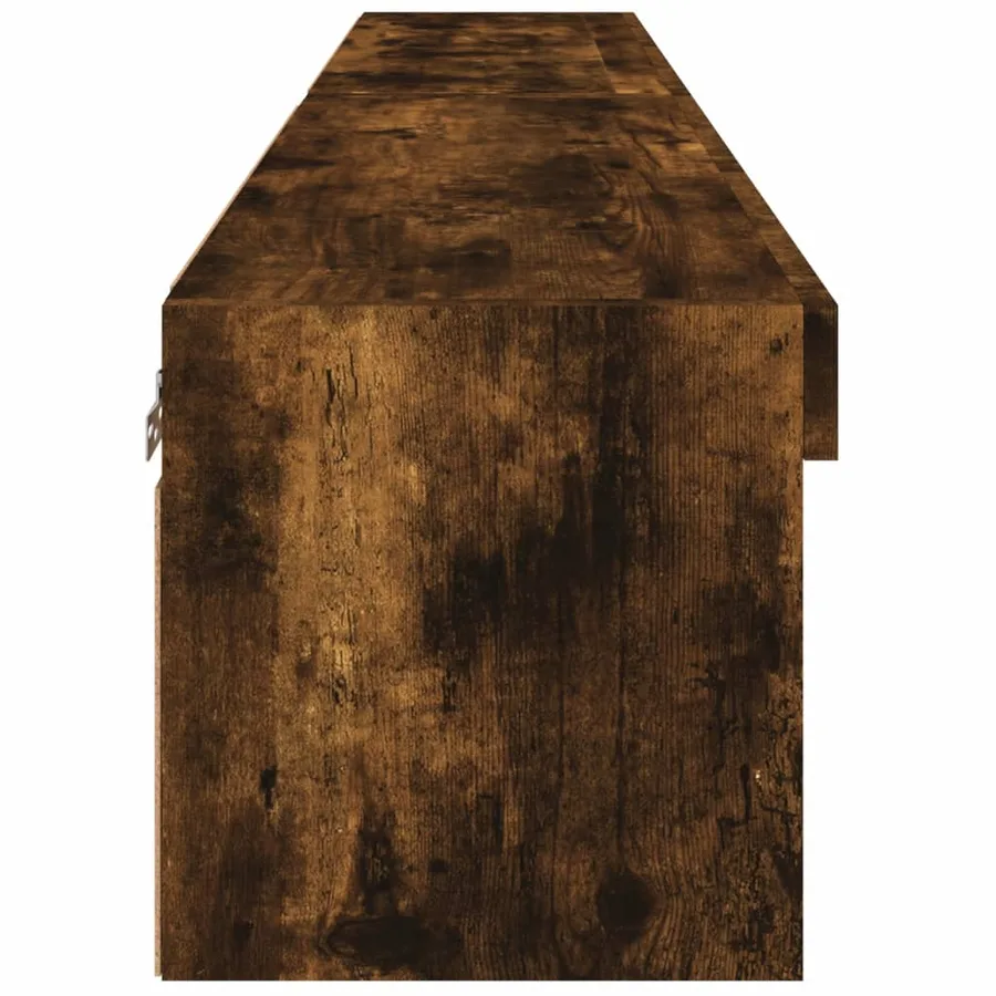 Meubles TV avec lumières LED 2 pcs chêne fumé 80x30x30 cm - 9