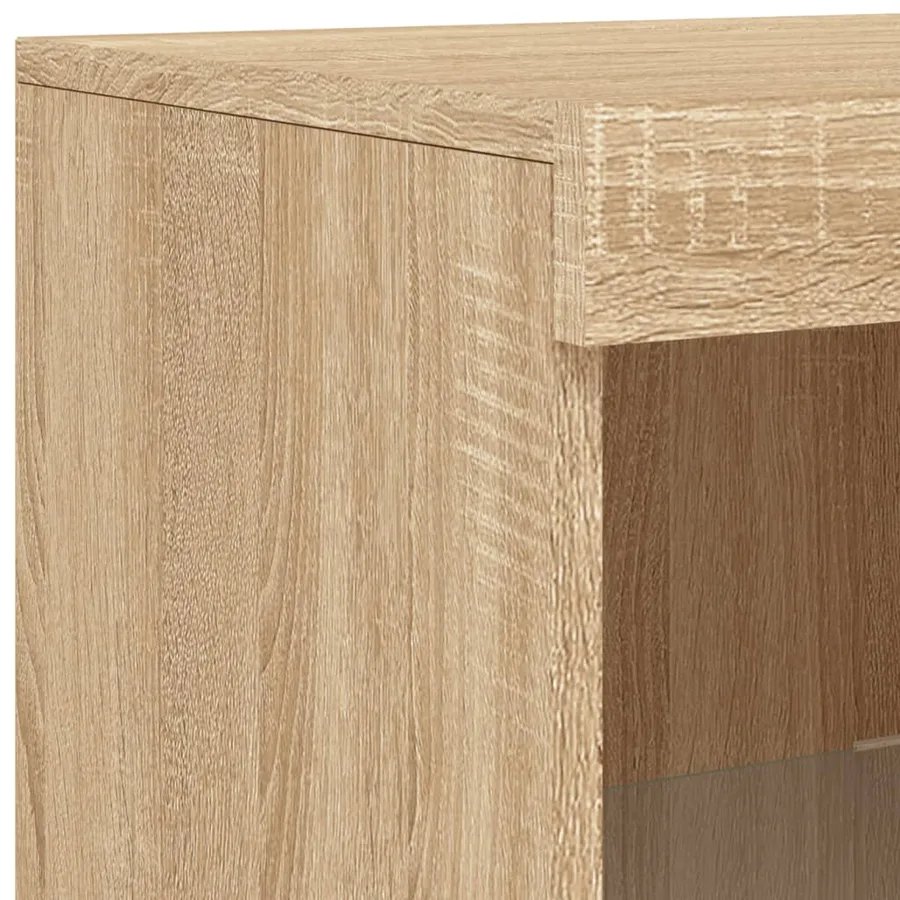 Buffet avec lumières LED chêne sonoma 41x37x100 cm - 11