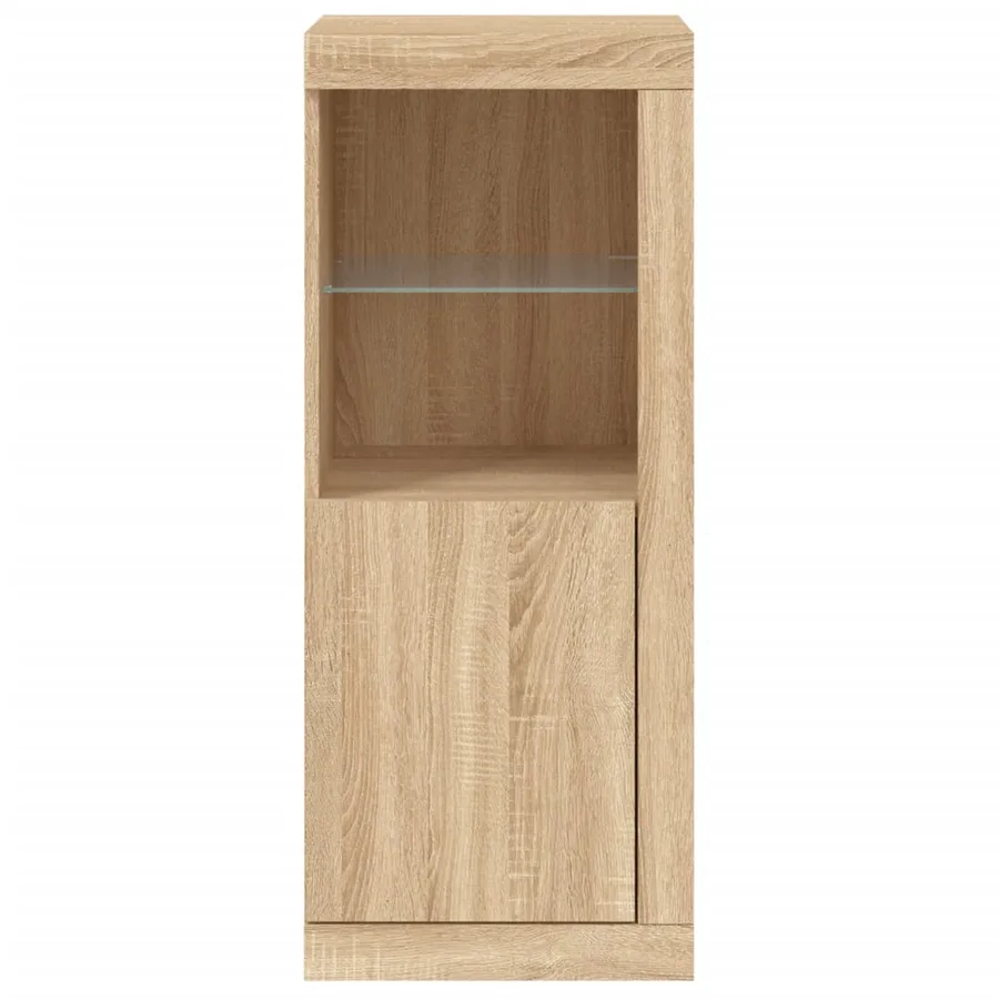 Buffet avec lumières LED chêne sonoma 41x37x100 cm - 6