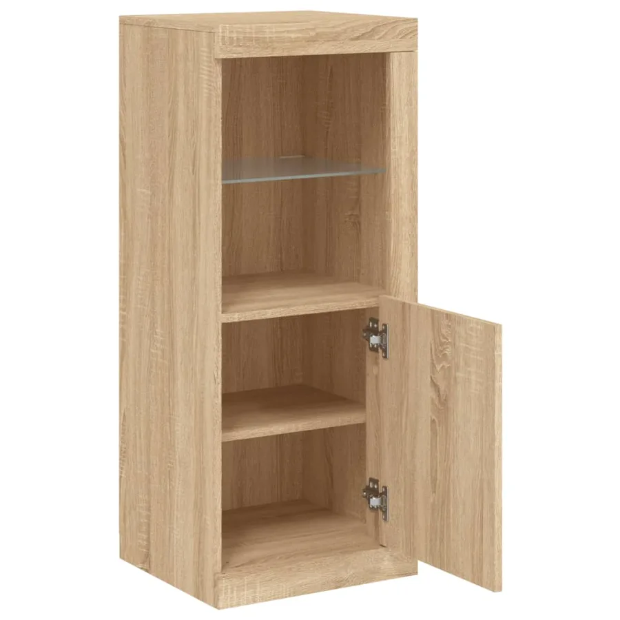 Buffet avec lumières LED chêne sonoma 41x37x100 cm - 7