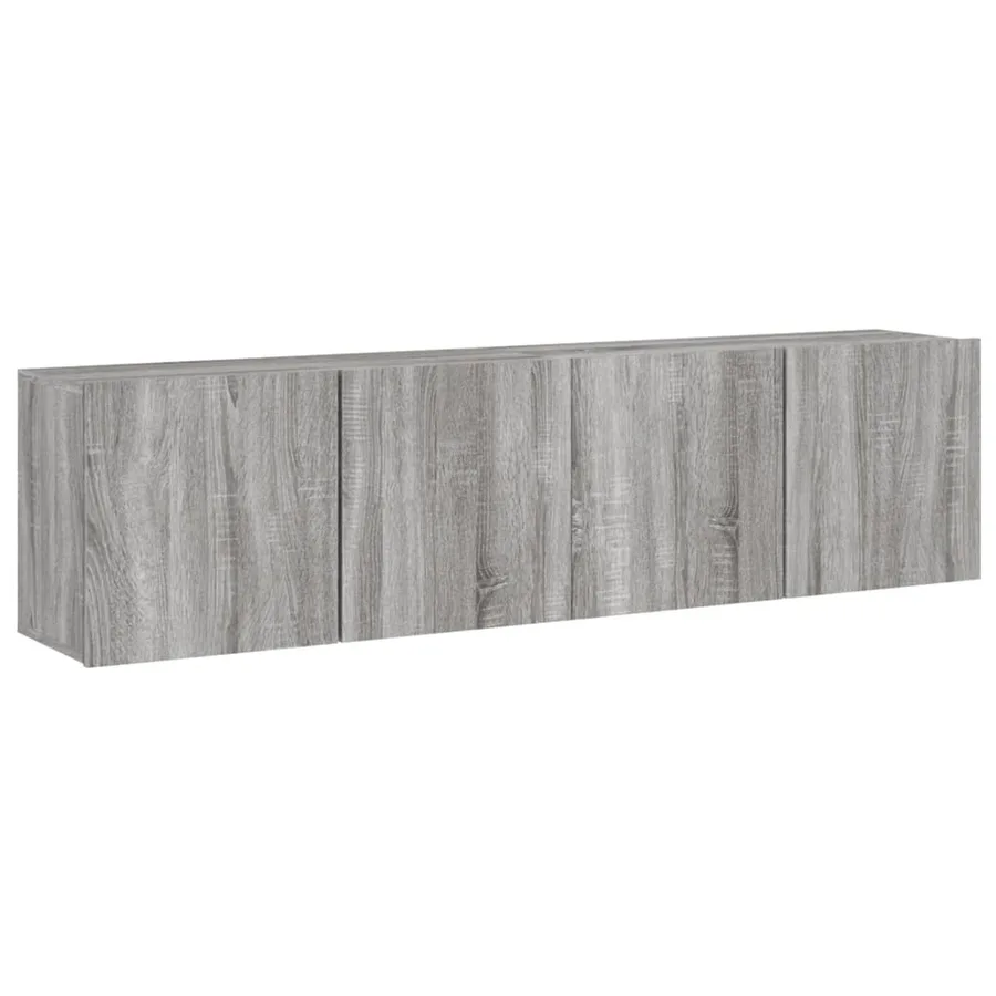Meubles TV muraux 2 pcs sonoma gris 80x30x41 cm - 2