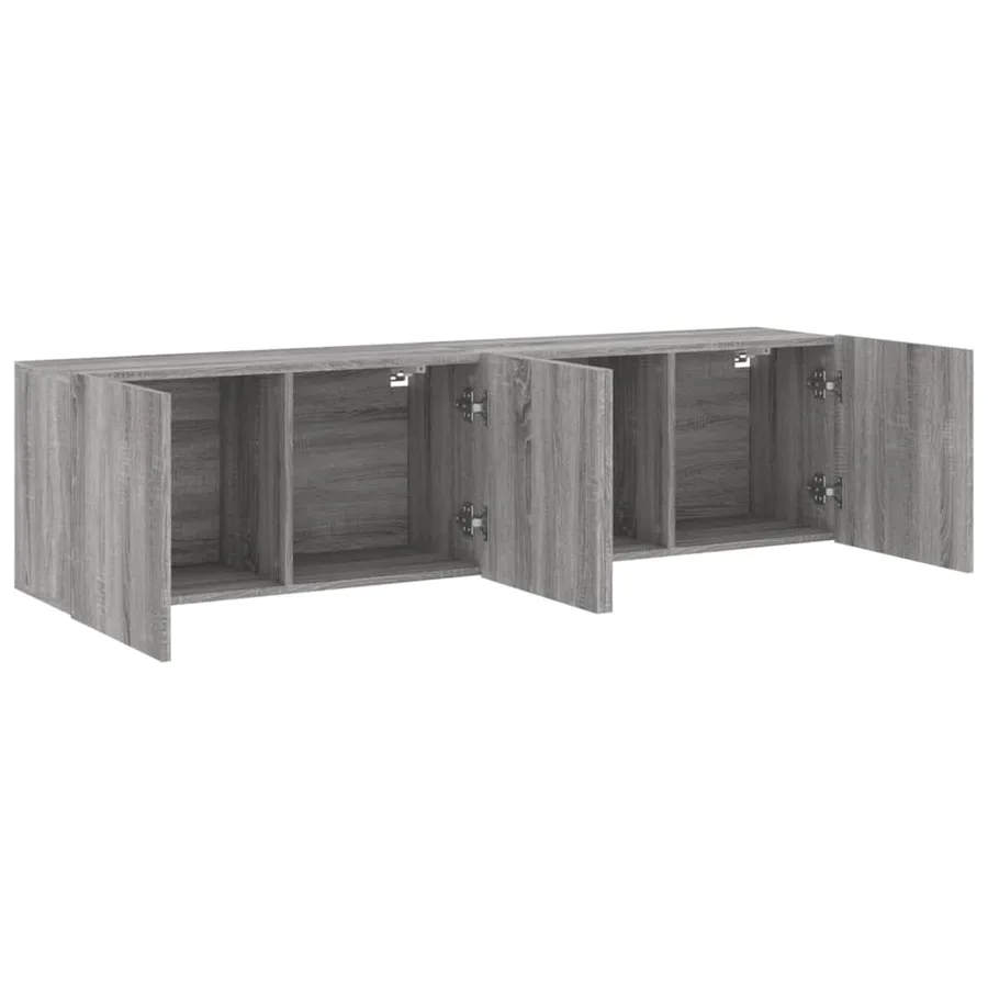Meubles TV muraux 2 pcs sonoma gris 80x30x41 cm - 6