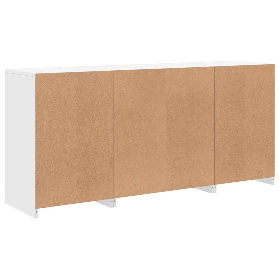 Buffet avec lumières LED blanc 142,5x37x67 cm - 8