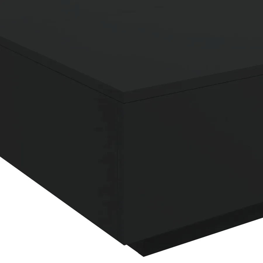 Table basse avec lumières LED noir 80x80x31 cm - 10