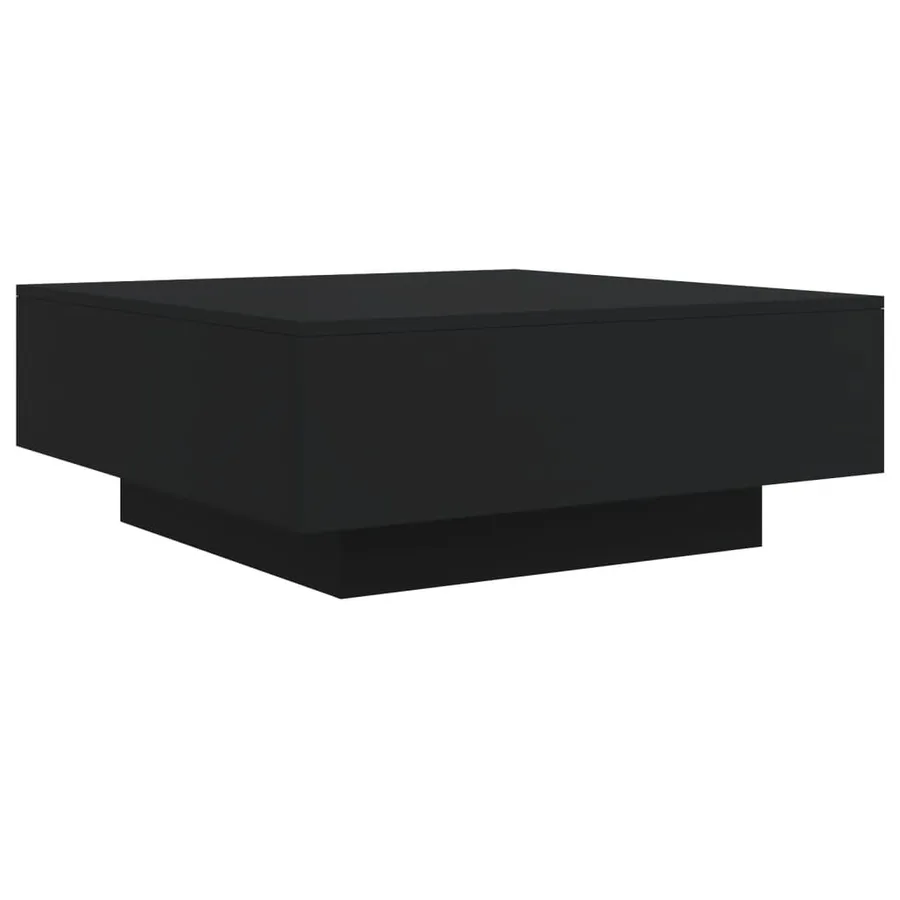 Table basse avec lumières LED noir 80x80x31 cm - 3