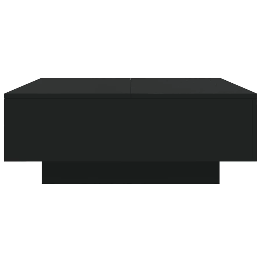 Table basse avec lumières LED noir 80x80x31 cm - 7
