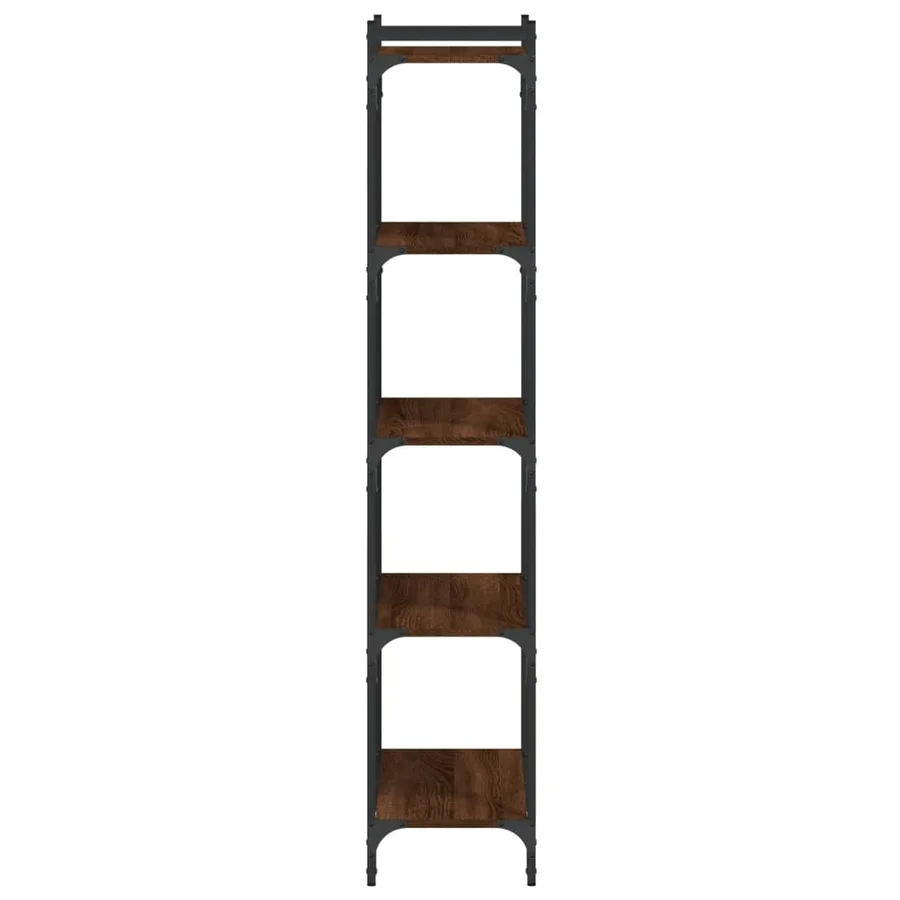 Bibliothèque 5 niveaux chêne marron 60x30x154cm bois ingénierie - 5