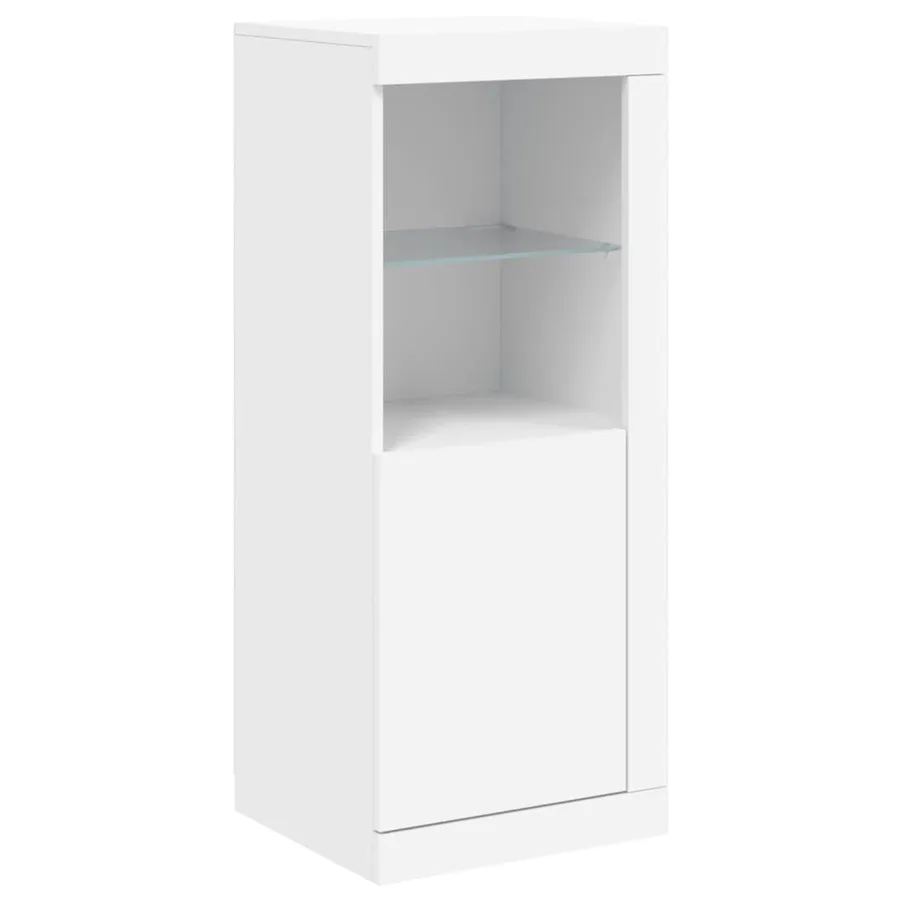 Buffet avec lumières LED blanc 41x37x100 cm - 3