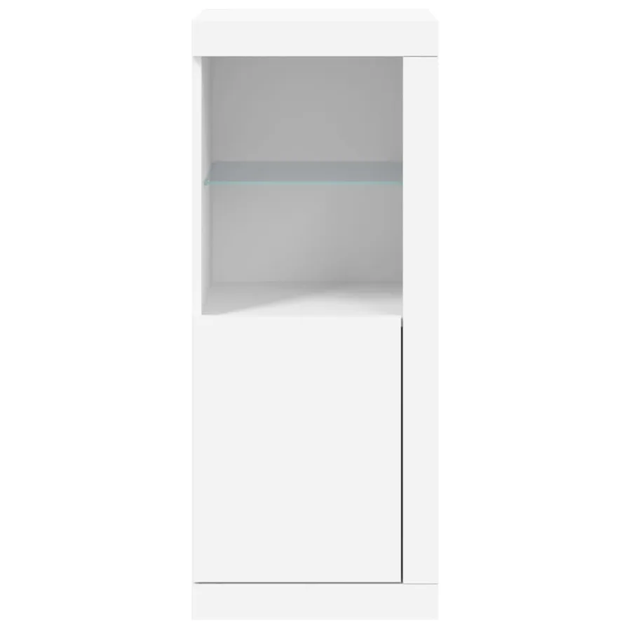 Buffet avec lumières LED blanc 41x37x100 cm - 6