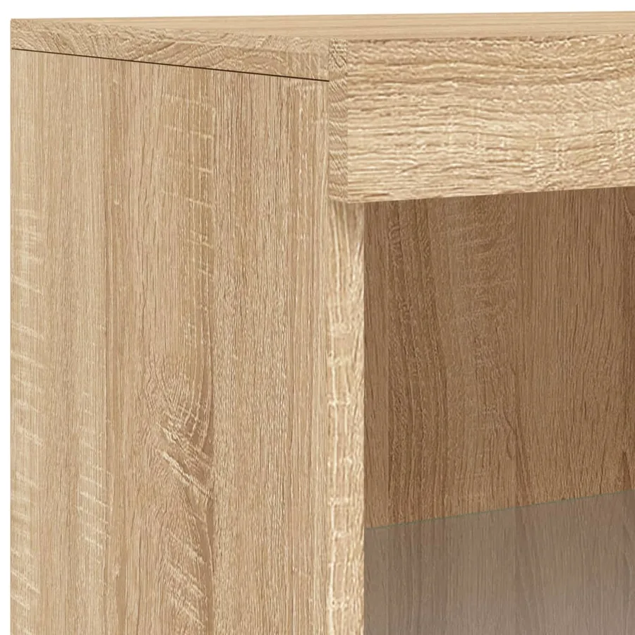 Buffet avec lumières LED chêne sonoma 60,5x37x100 cm - 10