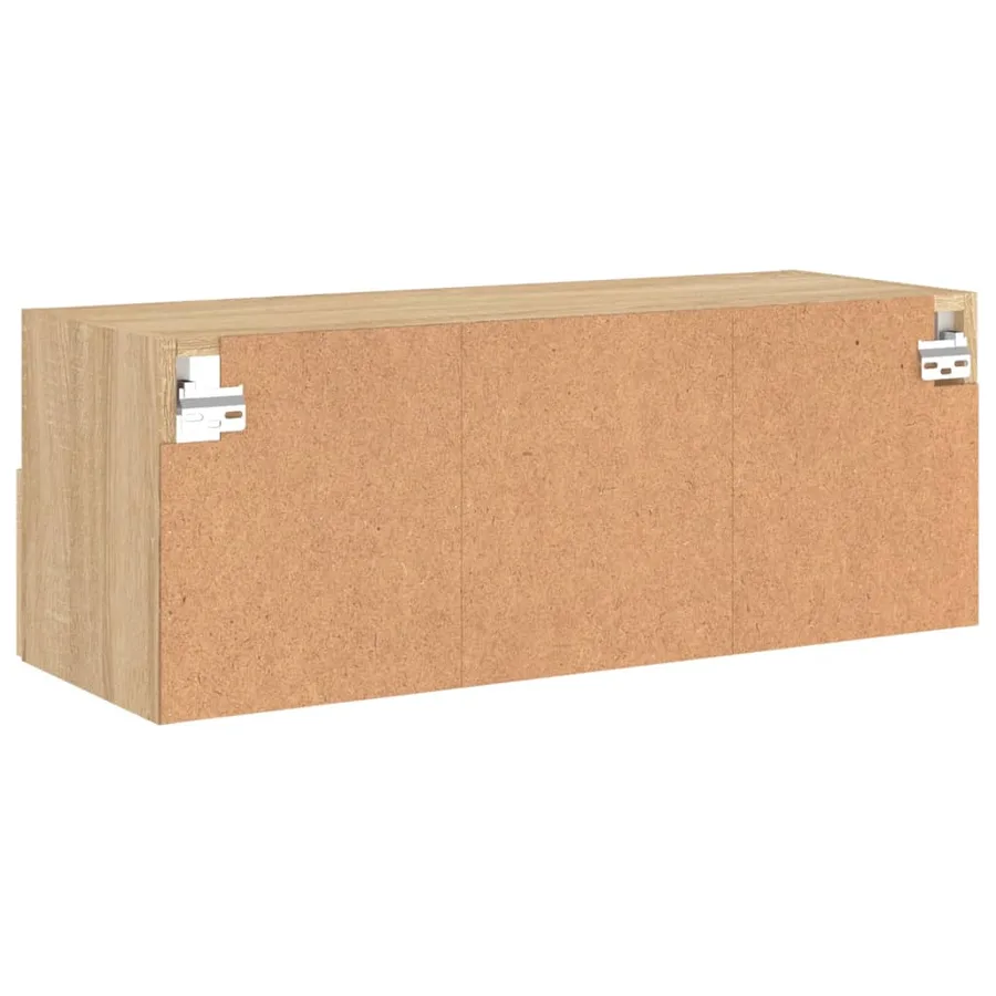 Meuble TV mural chêne sonoma 80x30x30 cm bois d'ingénierie - 10