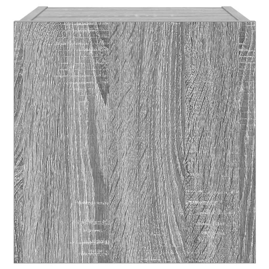 Meuble TV mural avec lumières LED sonoma gris 30,5x35x30 cm - 9